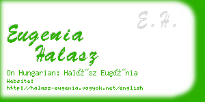 eugenia halasz business card